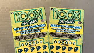 TWO 100X THE CASH SCRATCH OFFS FROM THE FLORIDA LOTTERY [upl. by Caylor741]