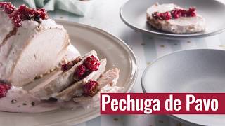 Receta de Pechuga de pavo en salsa de arándano con Queso Philadelphia® [upl. by Llener]