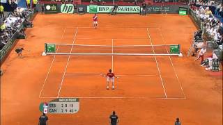 Davis Cup Highlights  Serbia 32 Canada [upl. by Nibbor]