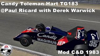 F1C Candy Toleman MotorsportHart TG183 Paul Ricard with Derek Warwick  Mod CampD 1983 [upl. by Noied]