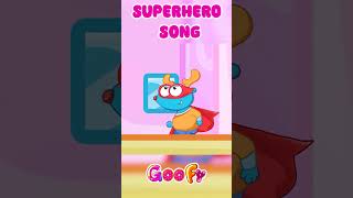 SuperHero Song GooFy goofy Games and dancing with animals and DinoLand friends shorts [upl. by Noswad]