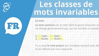 Allô prof  Les classes de mots invariables [upl. by Ahsirkal]