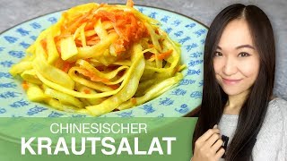 REZEPT chinesischer Krautsalat  gelb und scharf  Salat Ideen [upl. by Ahsemaj85]