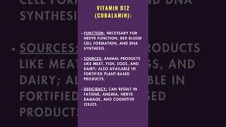 Vitamin B12 Cobalamin [upl. by Tneciv]