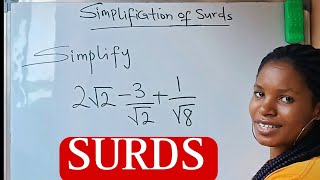 How to simplify SURD with fractions [upl. by Anelhtak441]