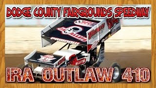 2017 IRA Outlaw Sprint Car Racing  Dodge County Fairgrounds Speedway Beaver Dam Wisconsin [upl. by Viehmann]