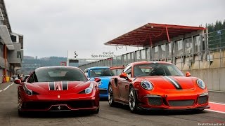 Ferrari 458 Speciale w Capristo Exhaust and 1 of 1 Porsche 991 GT3 RS  Accelerations amp Downshifts [upl. by Eremaj]