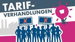 TARIFVERHANDLUNGEN einfach erklärt Streik Aussperrung etc [upl. by Sanfred890]