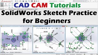 SolidWorks Sketch Practice Tutorial for Beginners [upl. by Nytsrik512]