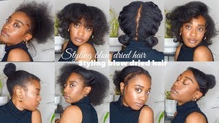 7 HAIRSTYLES FOR NATURAL BLOWOUT HAIR  EASY  NO GEL  4C HAIR [upl. by Bailie]