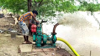 New diesel engine 10 fhit house pipe River Ganga Nadi setup waterpumpdieselengine [upl. by Annorah]