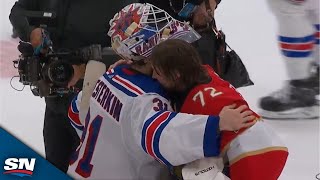 Panthers And Rangers Exchange Handshakes After SixGame Series [upl. by Denten547]