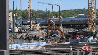 Stockholm Projekt Slussen 20220518 Del 41 UHD 4K [upl. by Ielirol]