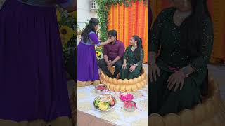 🤯Marriage haldi function🥹💥 pregnant trending shortsfeed valakappufunction [upl. by Anitsua]