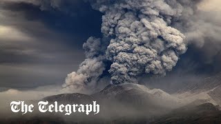 Russian volcano erupts after 70 magnitude earthquake [upl. by Bolten]