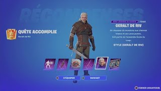 COMMENT ACCOMPLIR TOUTES LES QUÊTES DE GERALT DE RIV SUR FORTNITE [upl. by Cates]