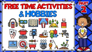 ACTIVIDADES DE TIEMPO LIBRE EN INGLÉS  PARTE 2  FREE TIME ACTIVITIES  PASATIEMPOS EN INGLÉS [upl. by Eilahs]