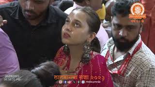 Tejasswi Prakash amp Mahira Sharma at Lalbaugcha Raja 2023 [upl. by Aisad]