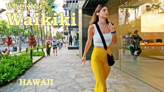 HAWAII  Walking to Waikiki Beach  2023 [upl. by Aisatnaf]