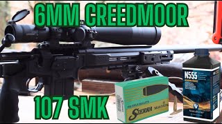 6MM Creedmoor 107 Match King N555 [upl. by Onit279]