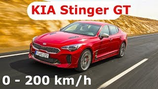 Kia Stinger GT 33 AWD 0  200 kmh [upl. by Nel]