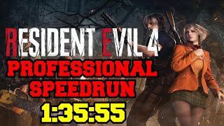 Resident Evil 4 Remake Professional Speedrun 13555 No Intro [upl. by Englebert]