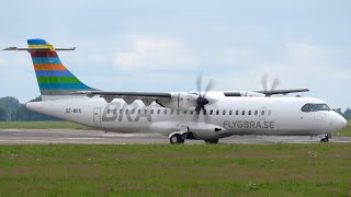 Braathens Regional Airlines  ATR 72600  Arrival and Departure at Norwich Airport [upl. by Odelet]