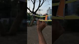 Homemade rubber Powered airplane scrap model shorts [upl. by Iorgos]