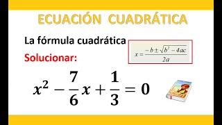 RESOLVER UNA ECUACIÓN CUADRÁTICA [upl. by Nodla677]