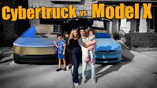 Cybertruck vs Model X Cabin Noise Steering and Kid Tested [upl. by Ajiram731]