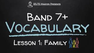 IELTS Band 7 Vocabulary Lesson 1 Family [upl. by Dorsy]