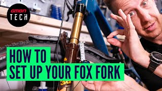 How To Set Up A Fox Suspension Mountain Bike Fork  MTB Suspension Set Up [upl. by Fishbein133]