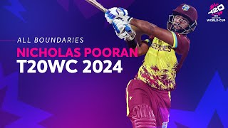 Every Nicholas Pooran boundary at T20 World Cup 2024 [upl. by Tammany250]