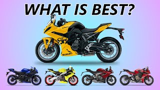 Suzuki GSX8R vs ALL COMPETITION R7 CBR650R Daytona 660 RS660 [upl. by Zabrina]