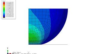 Abaqus Hertz contact analysis input file included 아바쿠스 [upl. by Ainwat833]