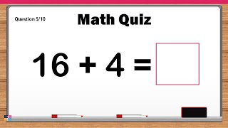 Quick Math Challenge  Test Your Arithmetic Skills Now Easy Math Quiz [upl. by Dnartreb543]