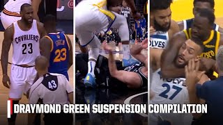 Compilation of Draymond Greens suspensionworthy actions  NBA on ESPN [upl. by Asenev]