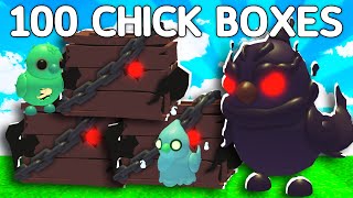 OPENING 100 Chick Boxes In Adopt Me Halloween Update [upl. by Alberic]