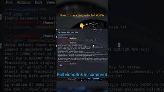 How Hacker crack any pin protected zip file cybersecurity ethicalhacking [upl. by Wendalyn481]