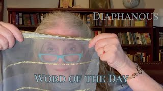 Word  1 Week  20  Diaphanous [upl. by Ecnerat]