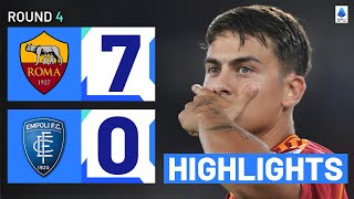 RomaEmpoli 70  Giallorossi cruise to massive win Goals amp Highlights  Serie A 202324 [upl. by Anyalram]