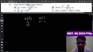 Which reaction is NOT a redox reaction1 Zn  CuSO4 → ZnSO4  Cu 2 2KClO3  I2 → 2KIO3  Cl23 [upl. by Eidua169]