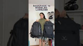 Backpack vs Wheeled Luggage Which is BEST for Solo Travel youtubeshorts [upl. by Chilton]