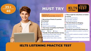 Becoming a friend of laverton arts center  IELTS Listening Practice Test 2024 Answers [upl. by Ominoreg]