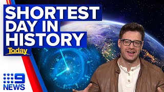 Earth completes fastest rotations ever recorded in history  9 News Australia [upl. by Debo]