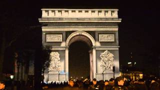 Réveillon du nouvel an 2015  Arc de Triomphe PARIS [upl. by Mont626]