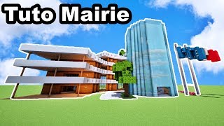 Comment faire une Mairie Moderne sur minecraft  TUTORIEL [upl. by Howlan]