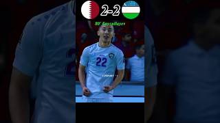 Qatar vs Uzbekistan uzsport football shorts worldcup 15112024 [upl. by Gnagflow]