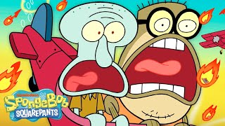 Squidward and Bubble Bass Fall From a Plane 🛩️  quotBassWardquot Full Scene  SpongeBob [upl. by Nomzed]