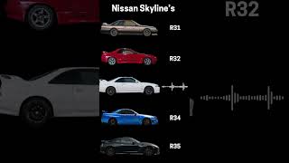 Evolution of the Nissan Skyline Generations of Pure Engine Sound [upl. by Gunthar899]